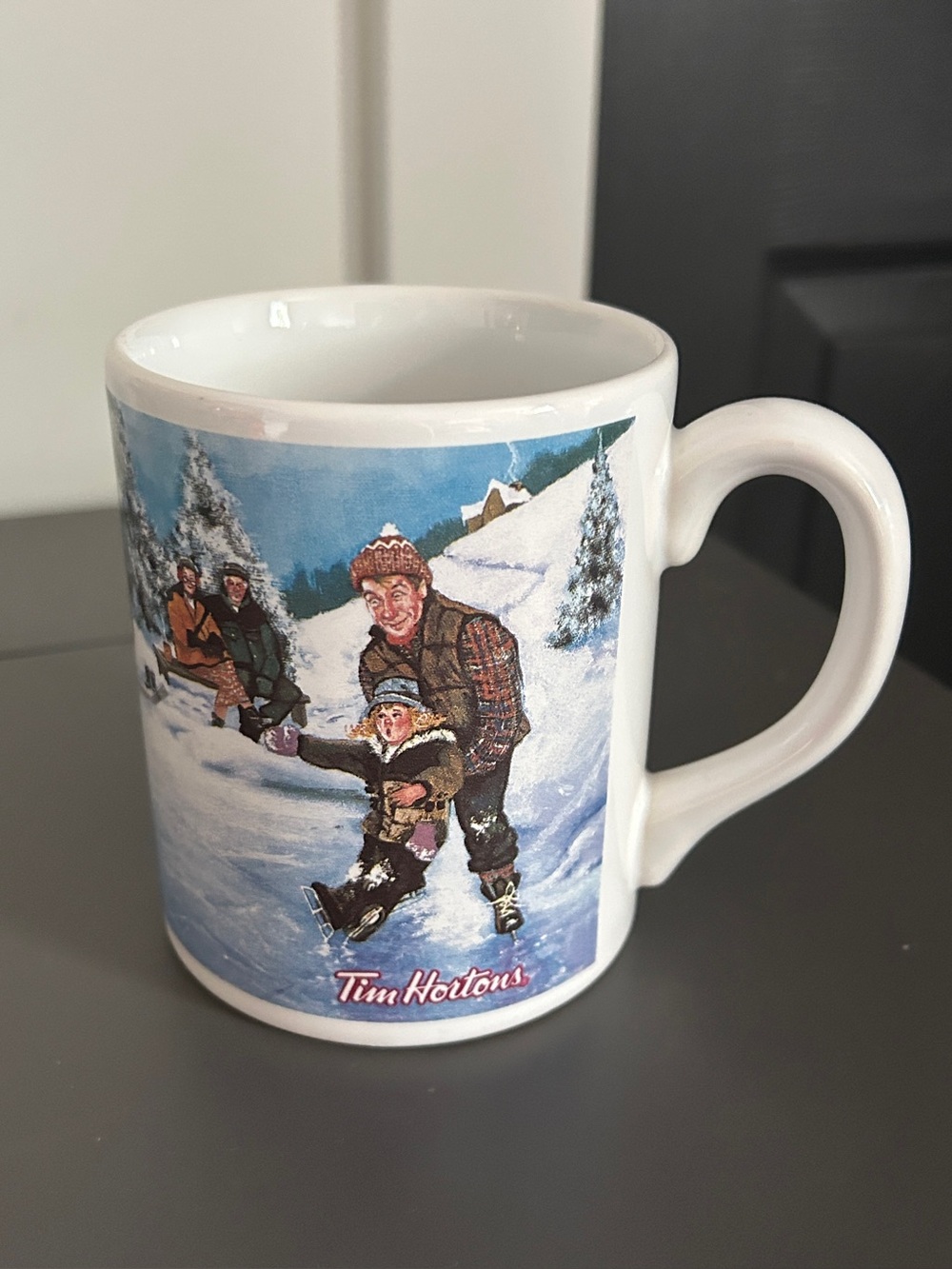 Tim Hortons Skating Pond Hockey Winter Scene Ceramic Mug Limited Edition #3 - Picture 3 of 7